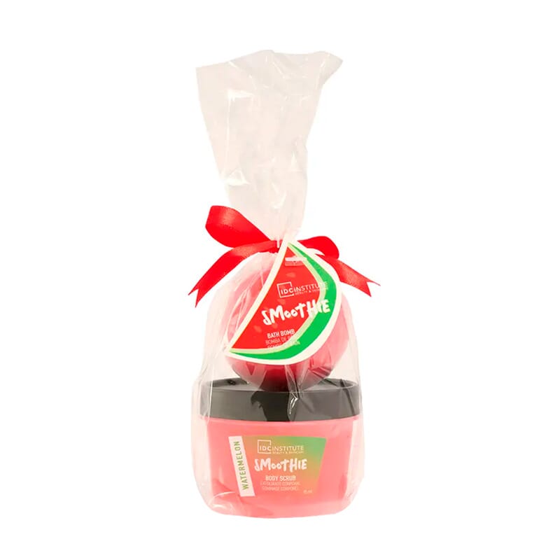 Smoothie Mini Bath Watermelon Bomba Baño + Exfoliante Corporal