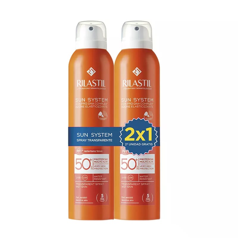 Sun System 50+ Spray Transparente Lot 2 Unités 200 ml