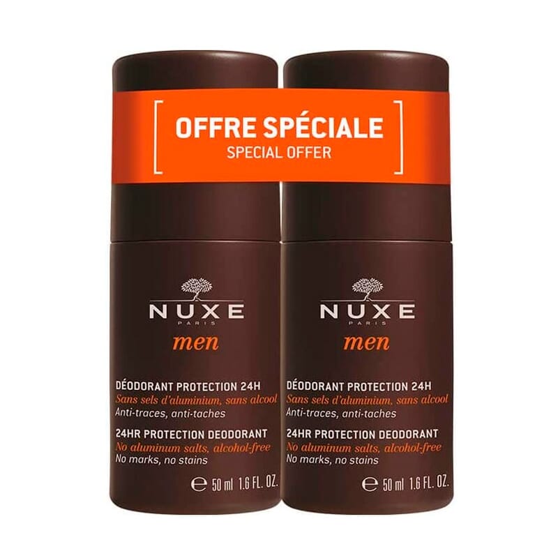 Nuxe Men Desodorante Roll-On Protección 24H Lote 2 Uds 50 ml