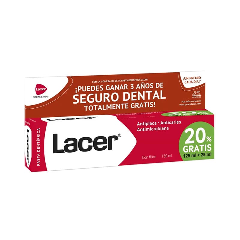 Lacer Pasta Dentífrica 125 ml + 25 ml GRATIS 150 ml