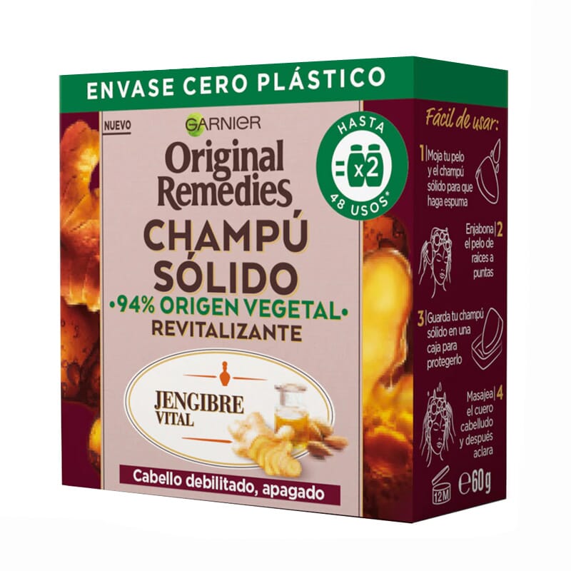 Original Remedies Champô Sólido Revitalizante Gengibre 60g