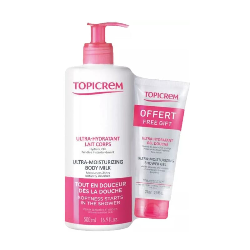 Topicrem Leche Hidratante Corporal 500 ml + Gel De Ducha 75 ml
