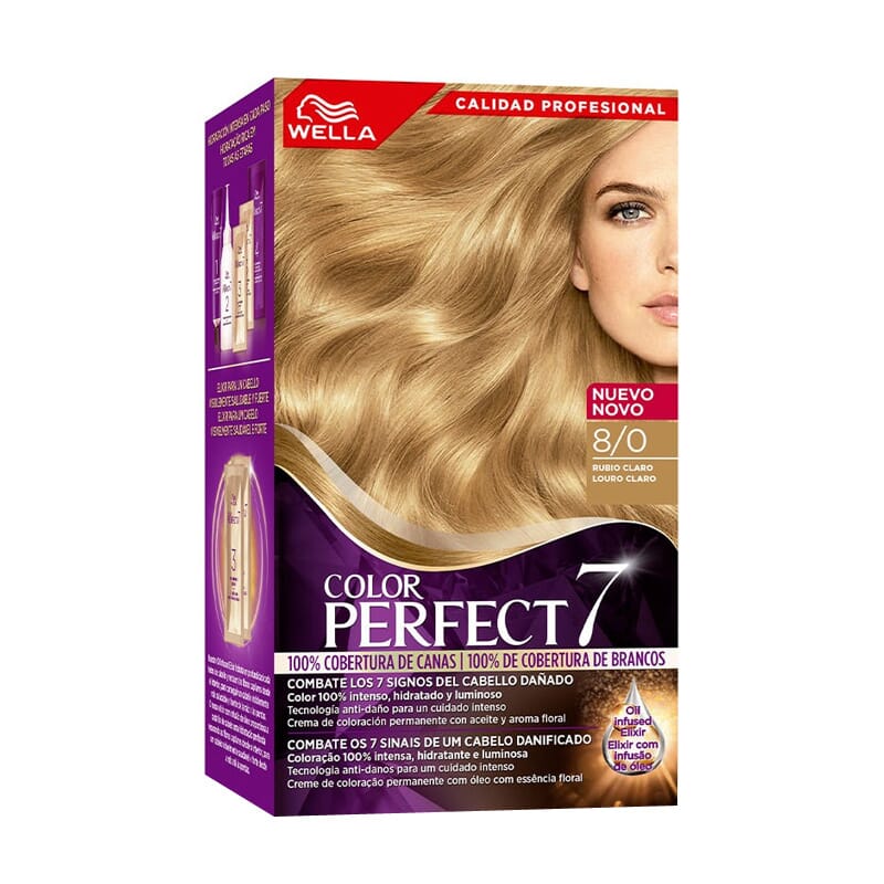 Color Perfect 7 100% Cobertura De Cabelo Branco #8/0 - Loiro Claro