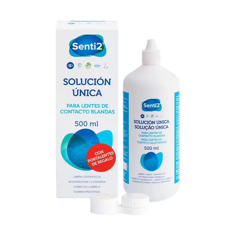 Soluci n nica Para Lentes de Contacto Portalentes 500 ml Senti 2