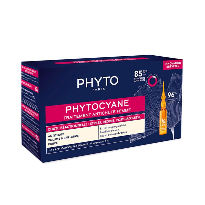 Phytocyane Tratamiento Anti-Caí­da Reacción Mujer 12 Uds 5 ml