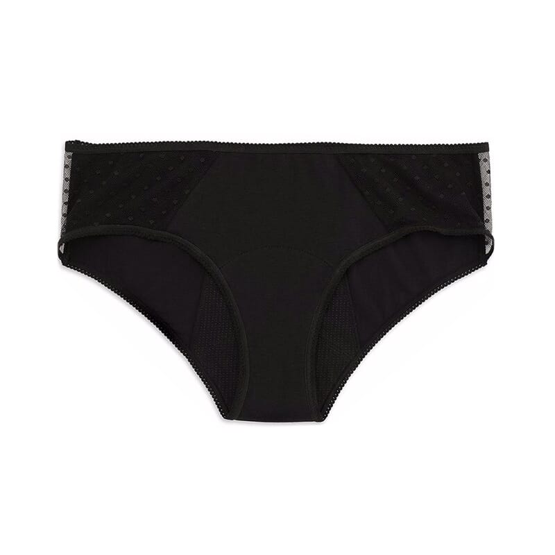 Kiwitas Classic Plumeti Braguitas Menstruales Negro #M