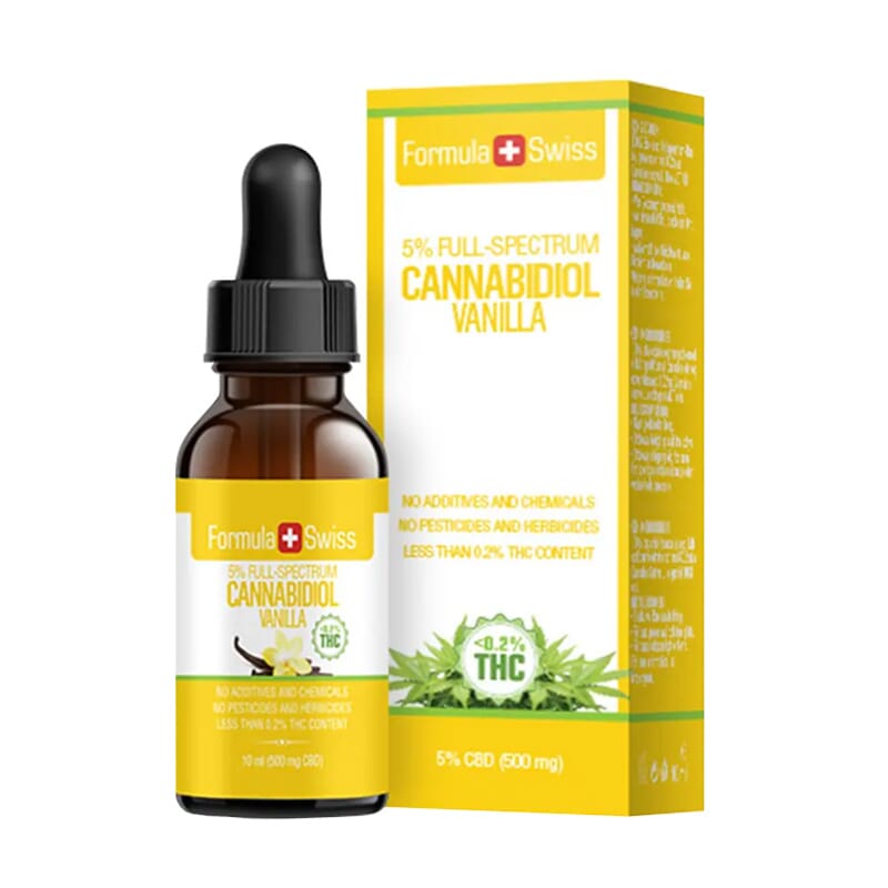 Cannabidiol Drops 5% CBD Vanilla Oil 500Mg <0,2% THC 10 ml