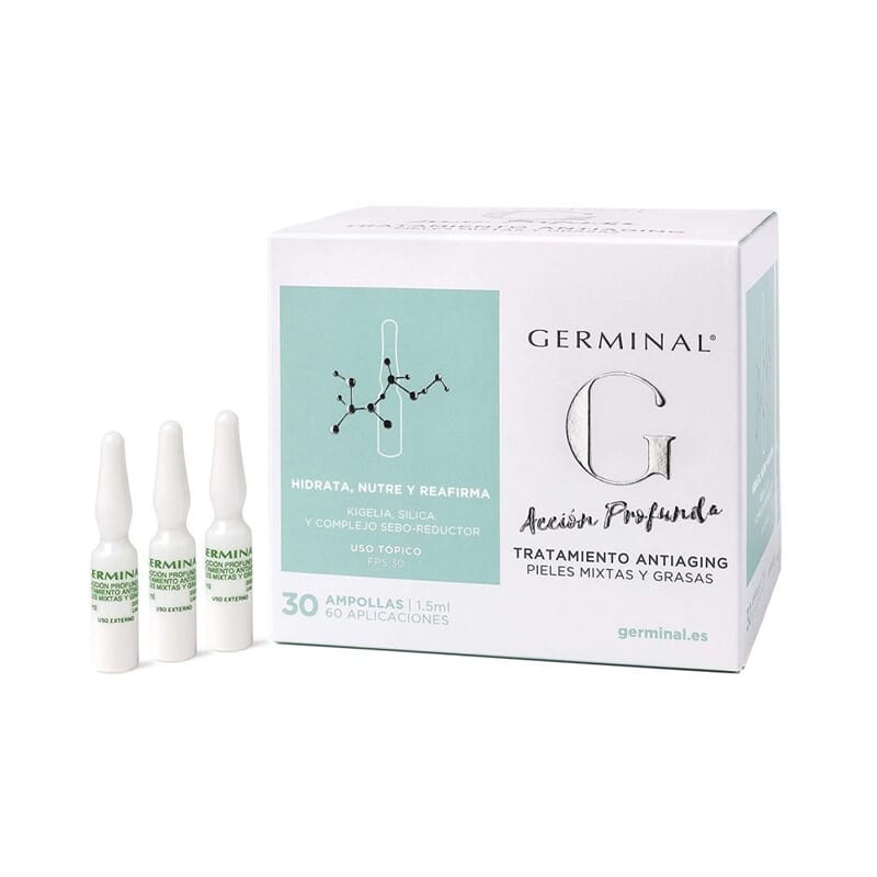 Ação profunda Anti-idade Peles Mistas E Gorduras Ampolas 30 Unds