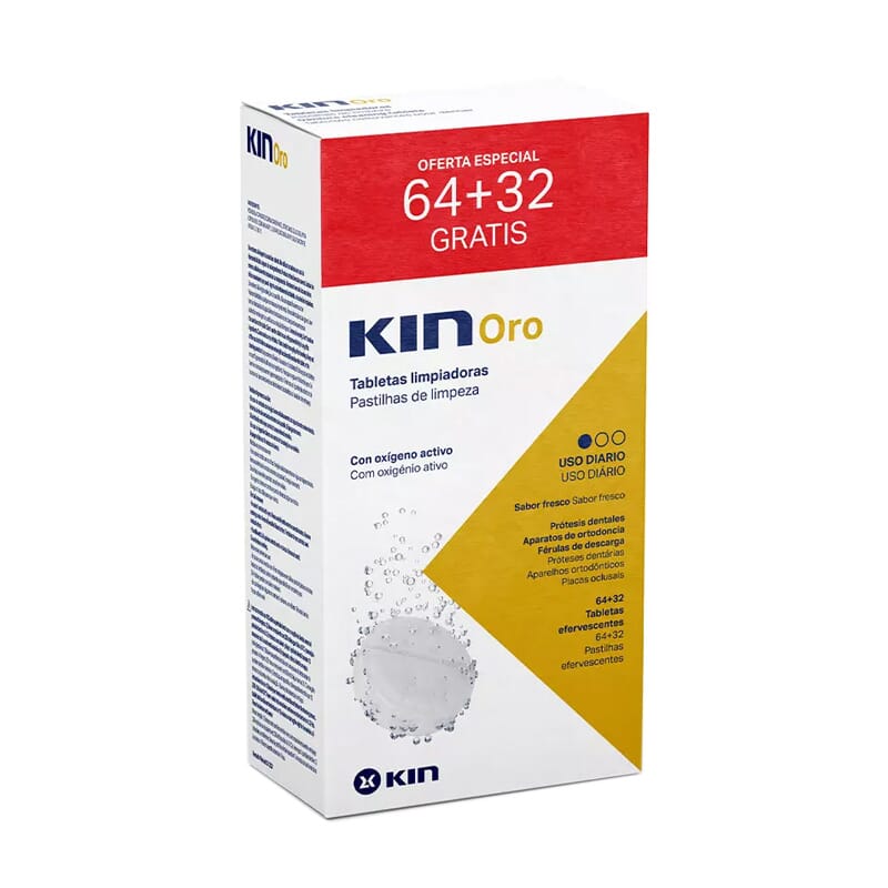 Kin Oro Tabletas Limpiadoras 64 + 32 Uds