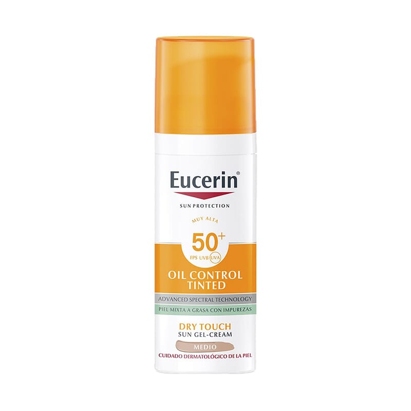 Sun Gel Crema Oil Control Dry Touch SPF50+ Tinted #Medio 50 ml