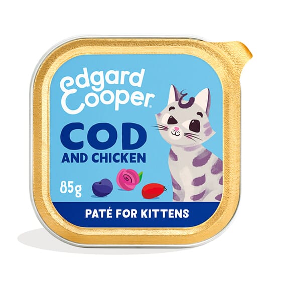 Nassfutter fr Katzen Kitten Kabeljau & Huhn 85g - Edgard Cooper