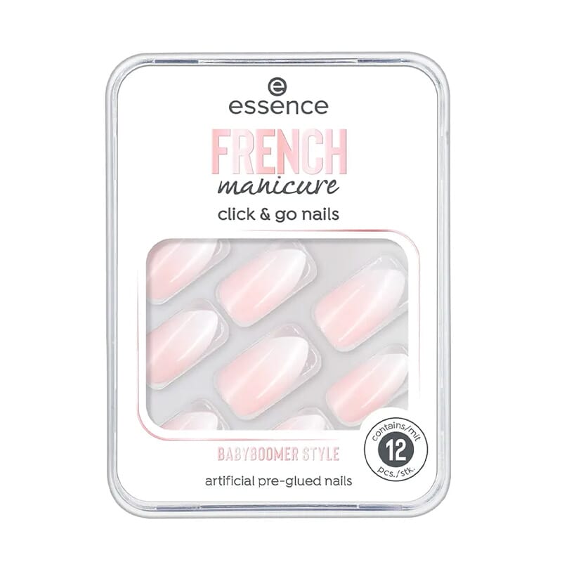 Französische Maniküre Click & Go Kunstnägel #02-BabyboomerStyle 12 St