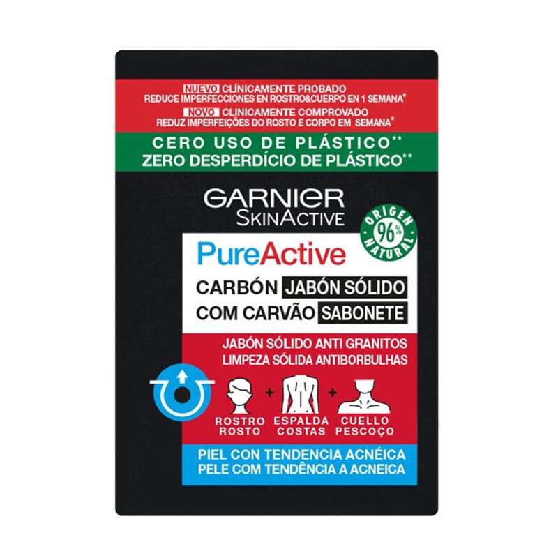 Skin Active Pure Active Jabón Sólido Con Carbón 100g