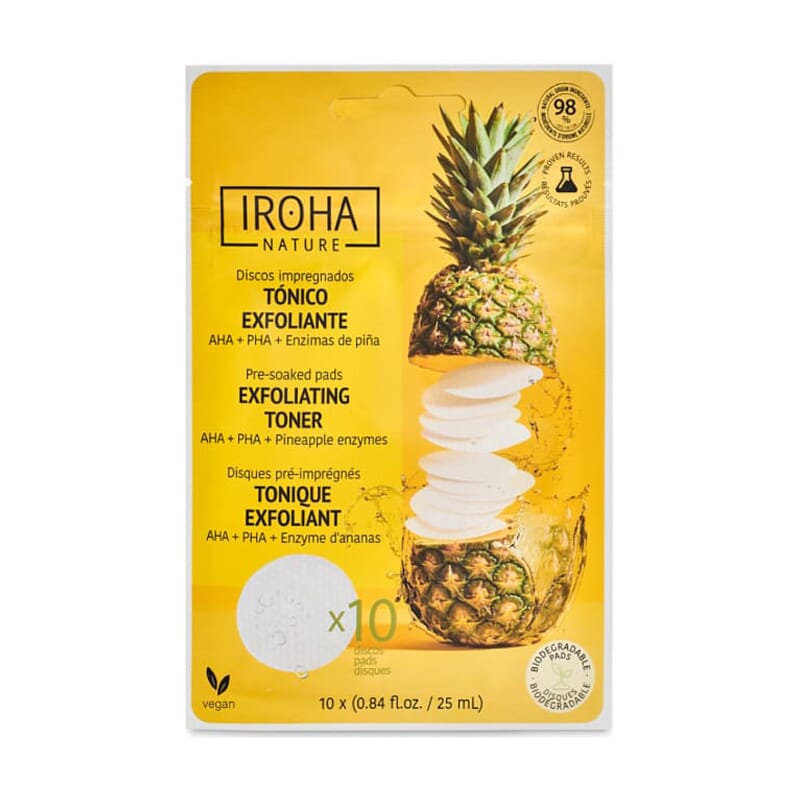 Discos Tonificantes Y Exfoliantes AHA + PHA + Enzimas De Piña 10 Uds