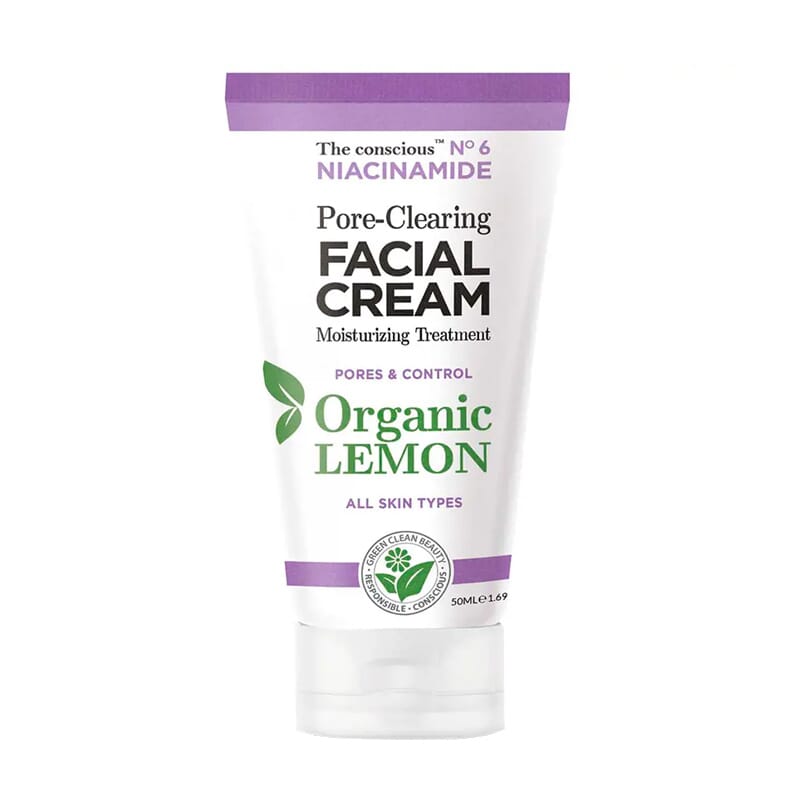 Niacinamide Pore-Clearing Facial Cream Organic Lemon 50 ml