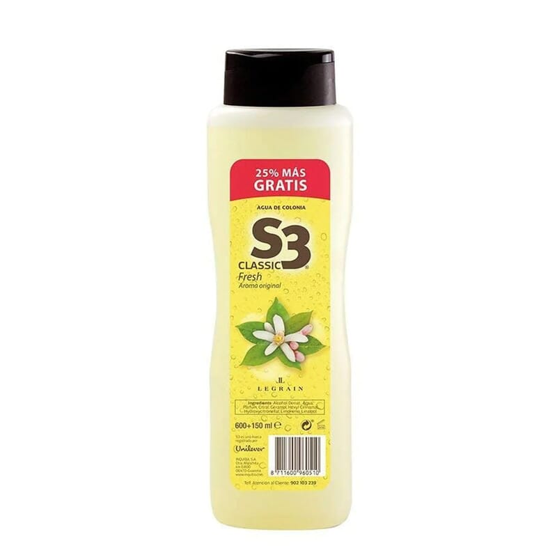 S3 Classic Fresh Colonia 750 ml