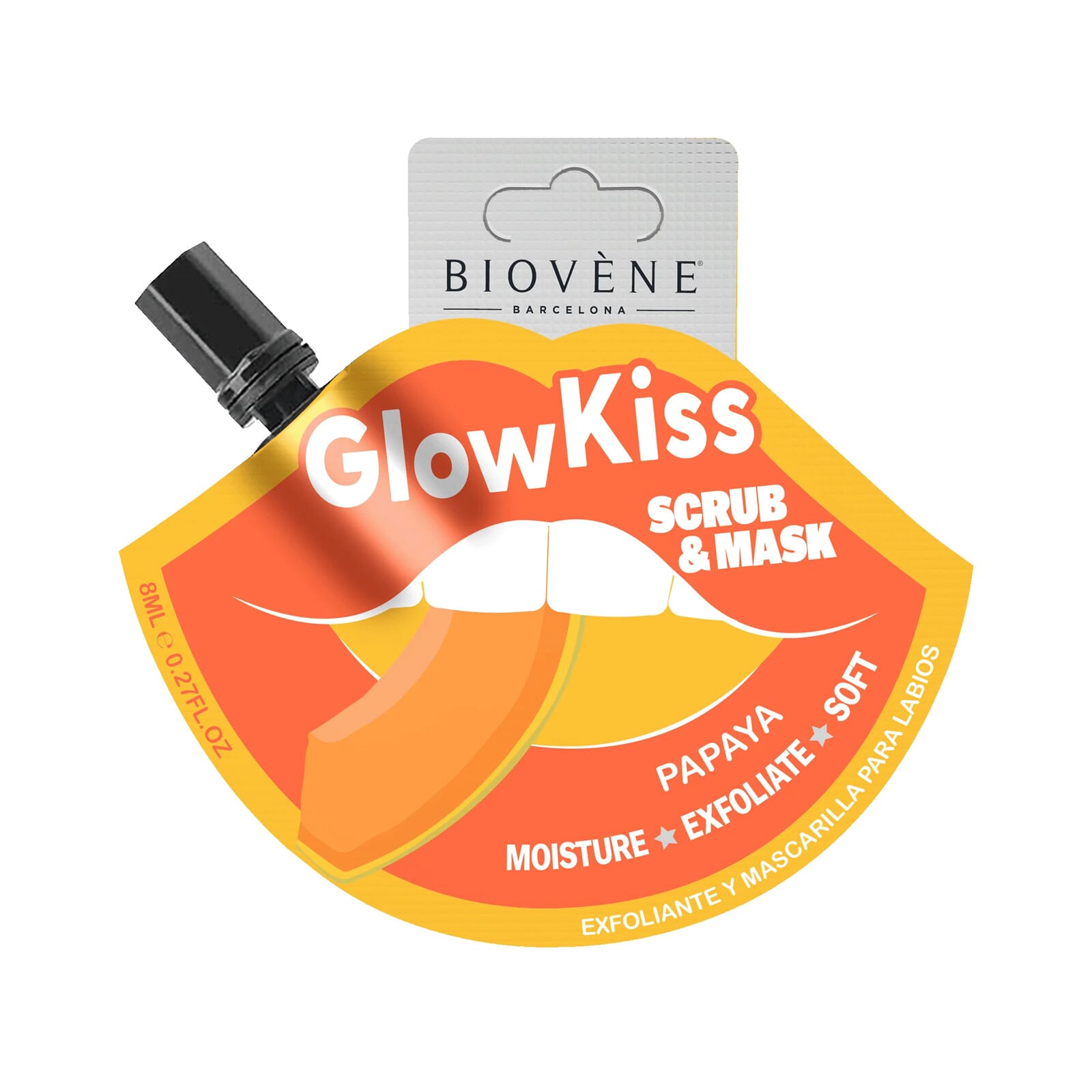 Glow Kiss Exfoliante Y Mascarilla Papaya Para Labios 8 ml