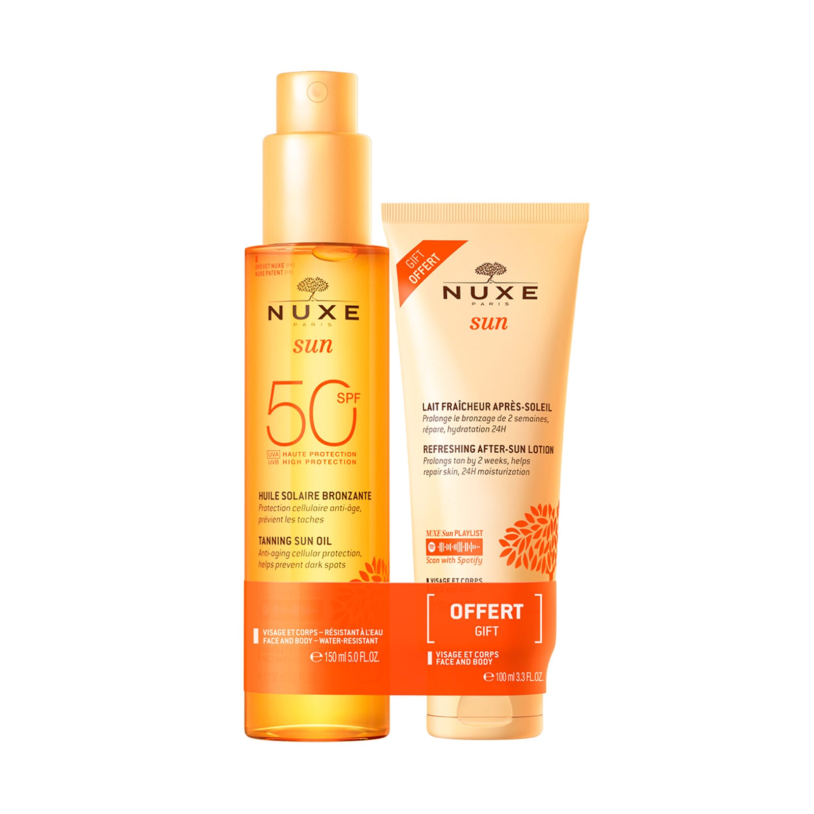 Sun Aceite Bronceador SPF50 150 ml + Leche  After Sun 100 ml