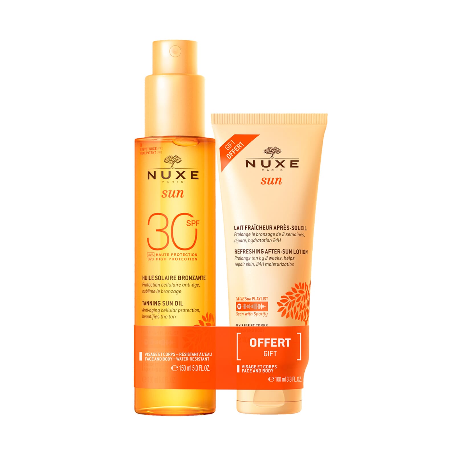 Pack Sun Olie Bronzeraar SPF30 150 ml + After Sun melk 100 ml