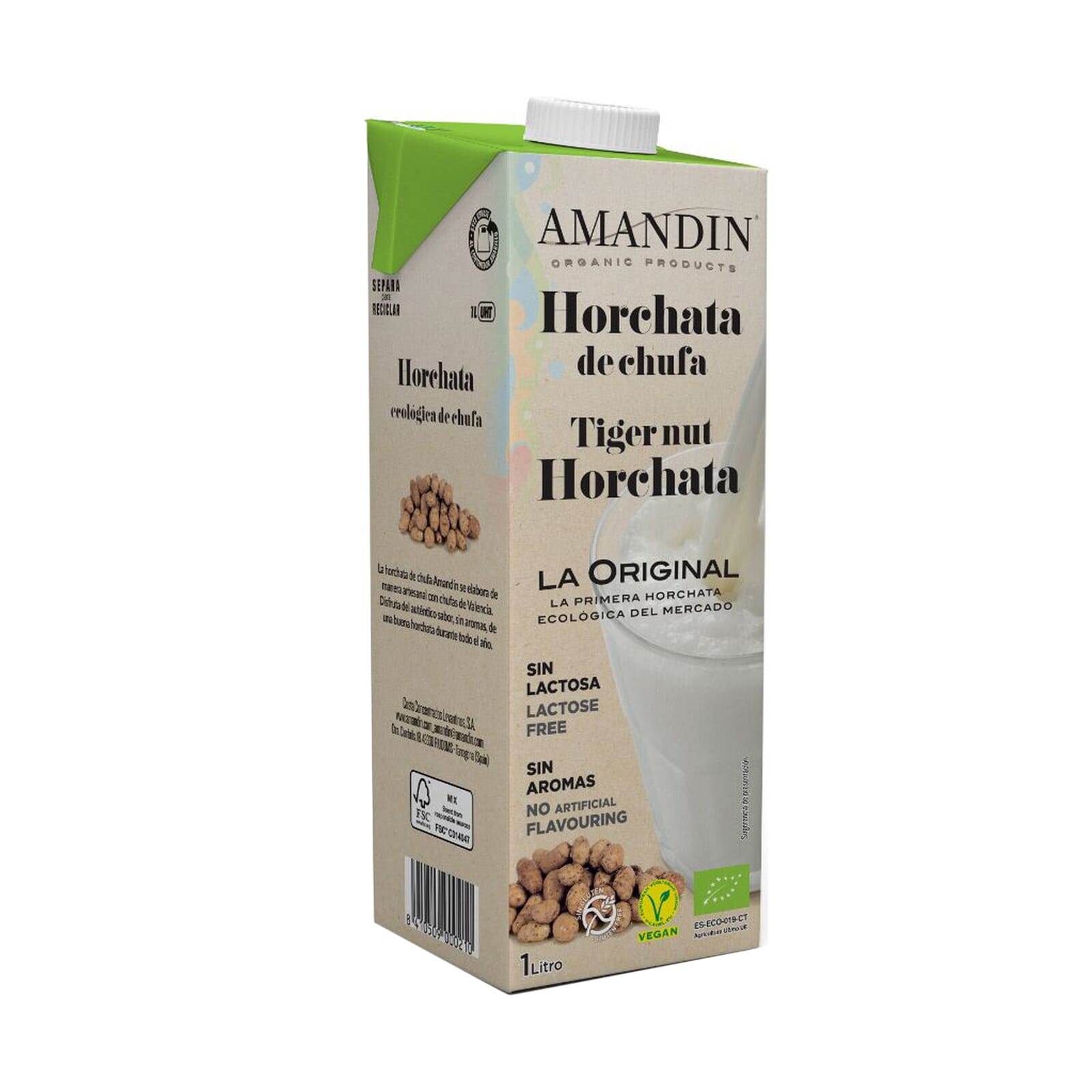 Horchata De Chufa Eco Sin Lactosa 1 L de Amandin