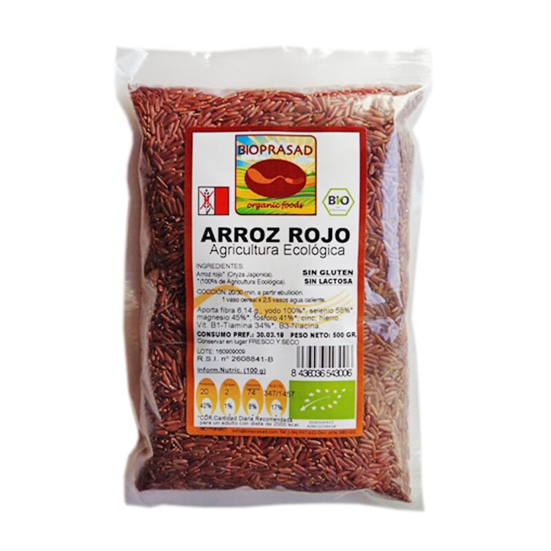 Arroz Vermelho Sem Glúten Bio 500g