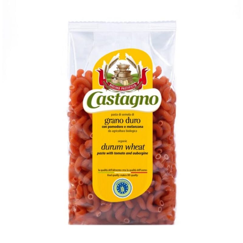 Coditos Sémola Trigo Con Tomate y Berenjena Eco 500g