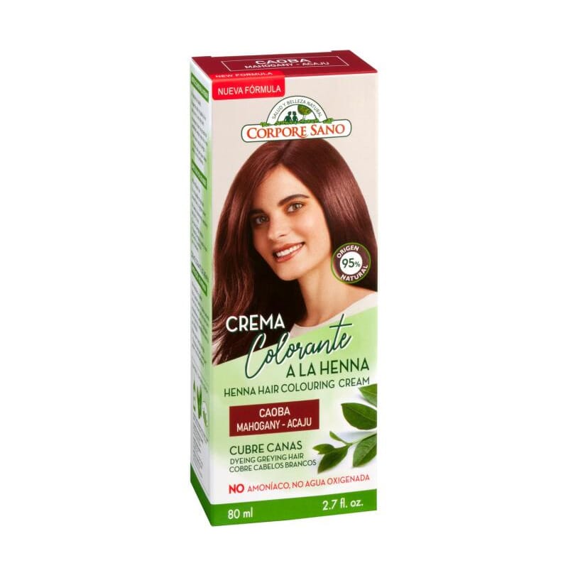 Crema Colorante A La Henna Caoba Cubrecanas 80 ml