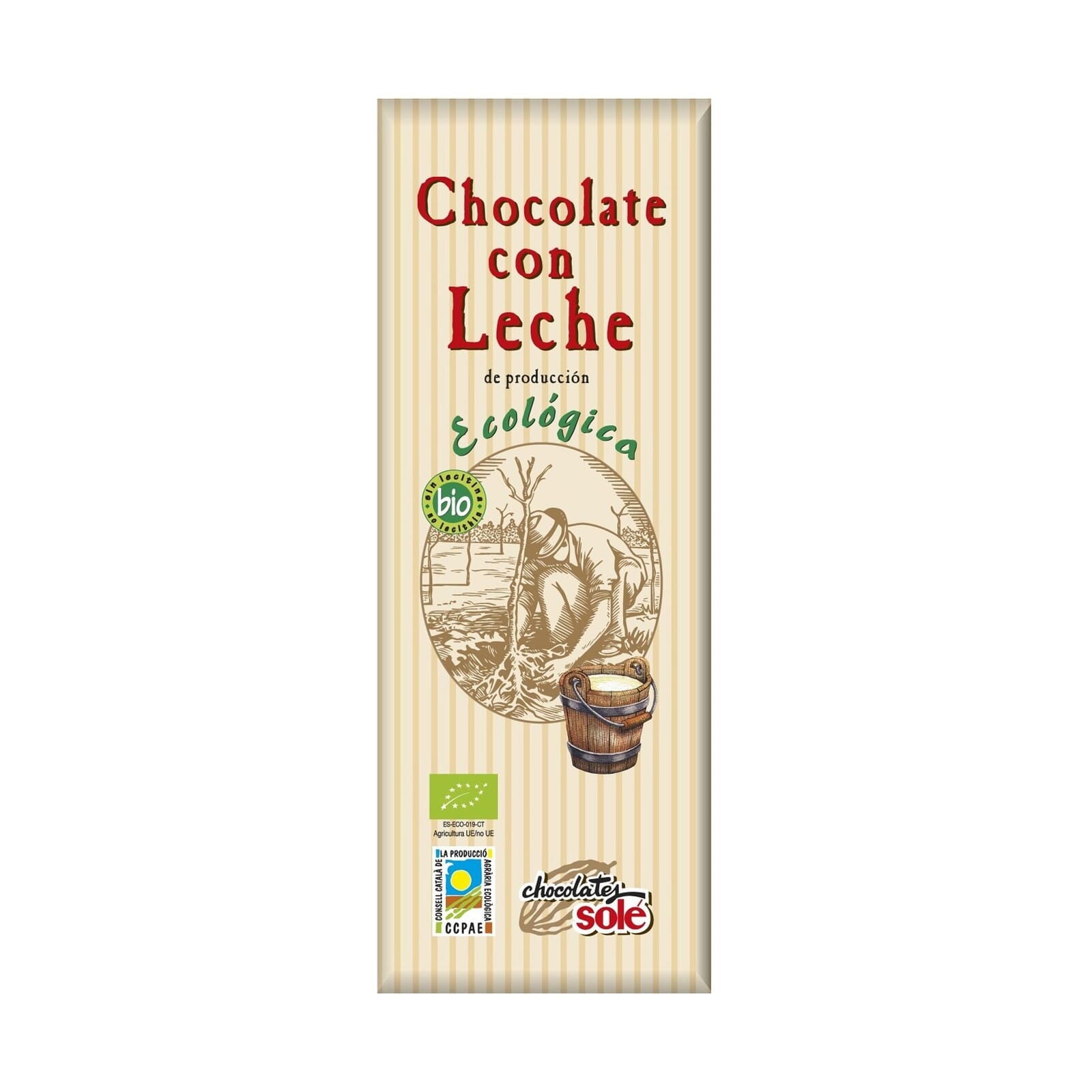 Chocolatina Chocolate Con Leche Sin Gluten Bio 25g