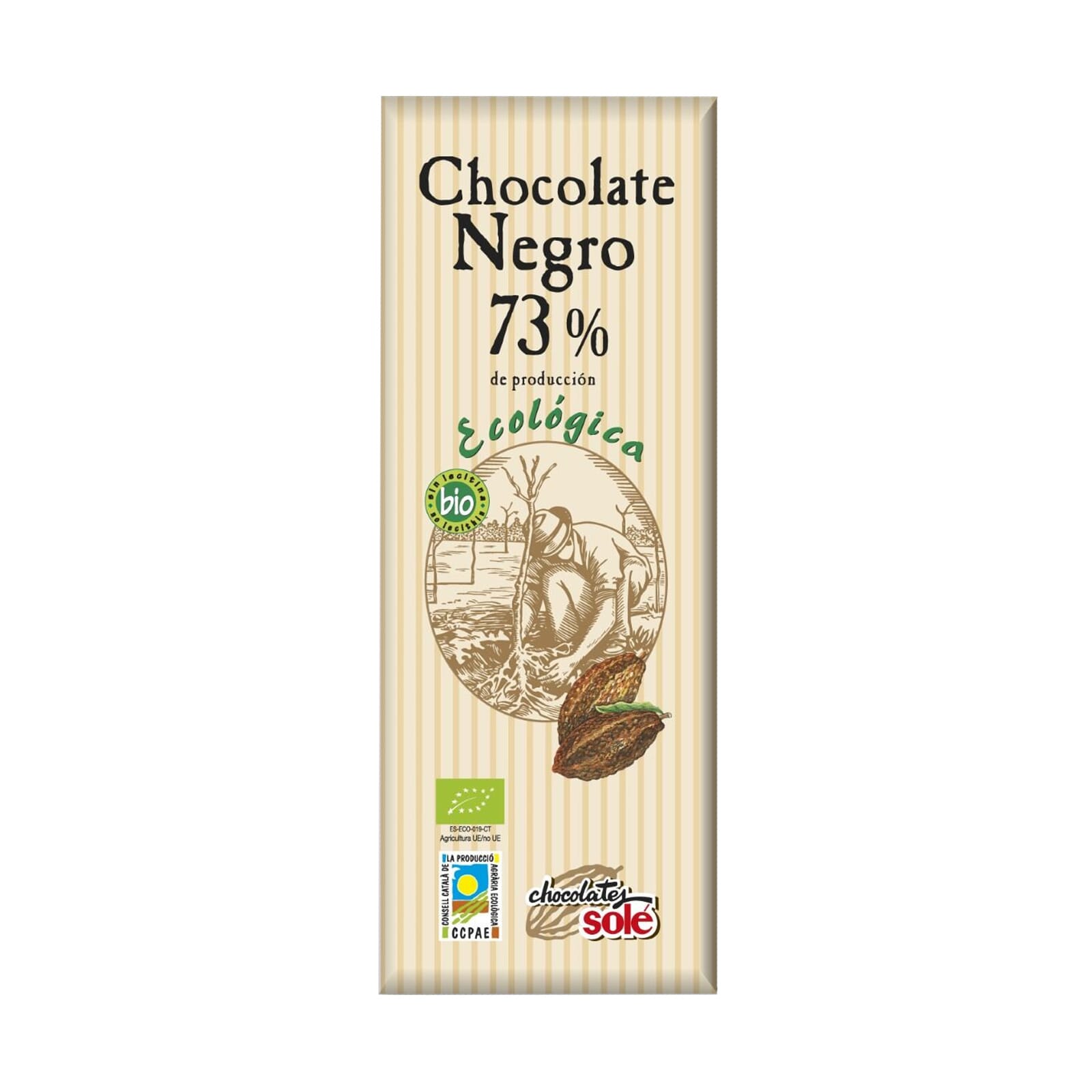 Chocolate Negro 73% Cacao República Dominicana Bio 25g