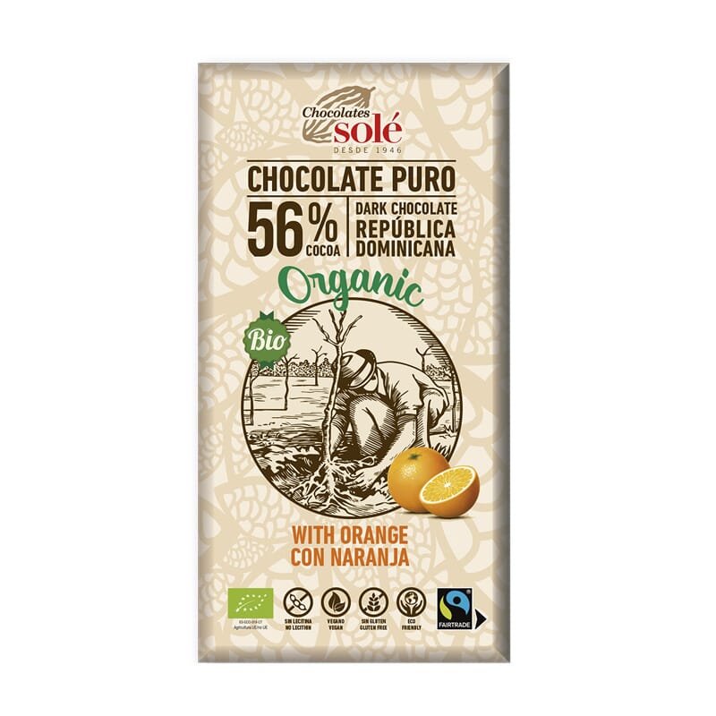 Chocolate Negro Con Naranja Bio Organic 100g