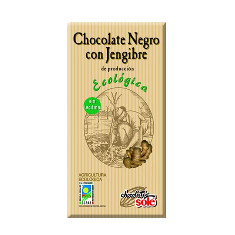 Chocolate Negro Con Jengibre Bio Organic 100g