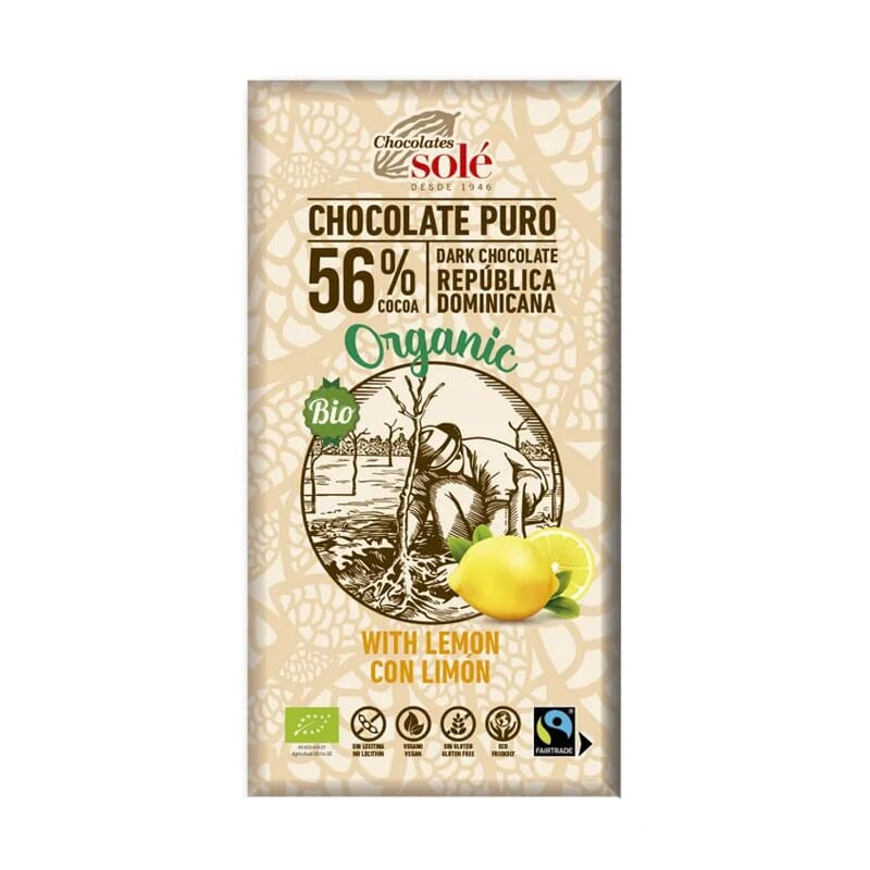 Chocolate Negro Con Limón Bio Organic 100g