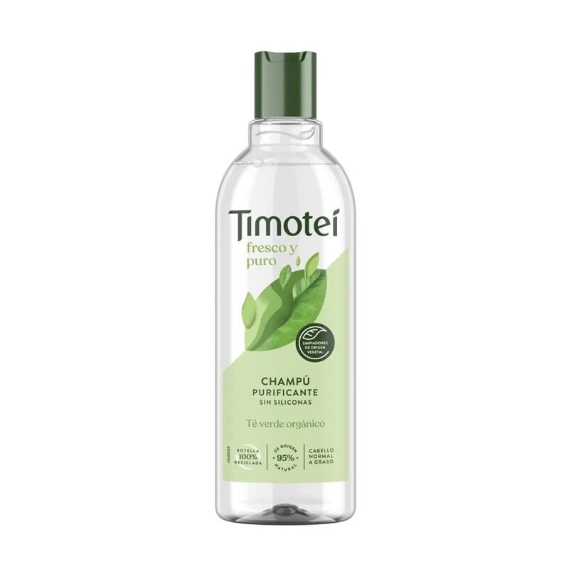 Champú Purificante Sin Siliconas Té Verde Orgánico 400 ml