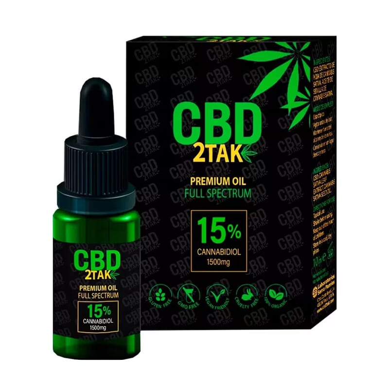 Aceite CBD 2TAK Premium 15% 10 ml