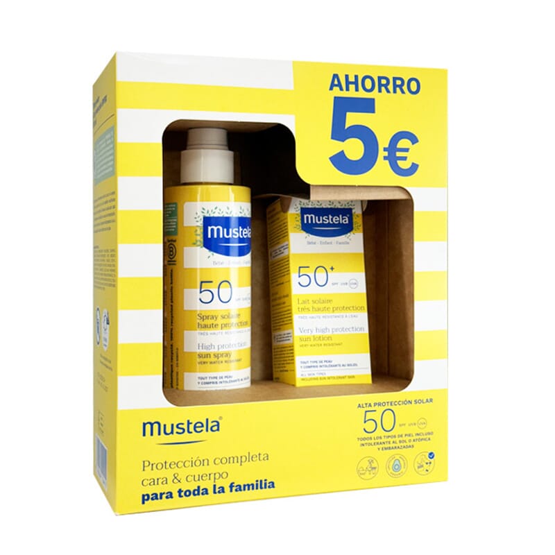 Pack Solar Spray Babys SPF50 200 ml + Gesichtscreme SPF50+ 40 ml