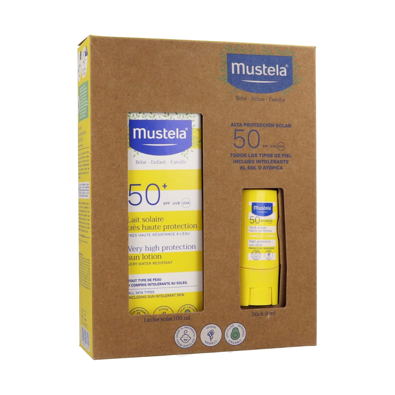 Pack Solar Melk Bescherming SPF50+ 100 ml + Stick SPF50+ 9 ml