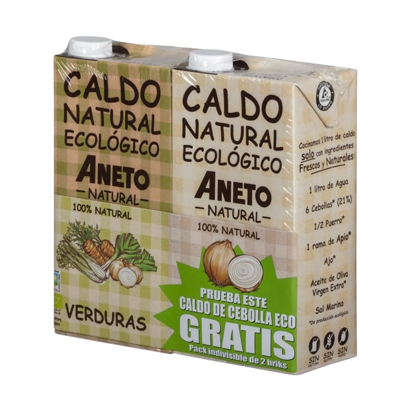 Pack Caldo De Legumes Bio 1 L + Caldo De Cebola Bio 1 L