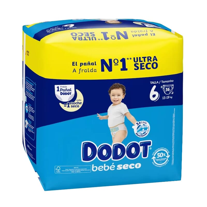 Dodot Bebé Seco T-6 56 Uds