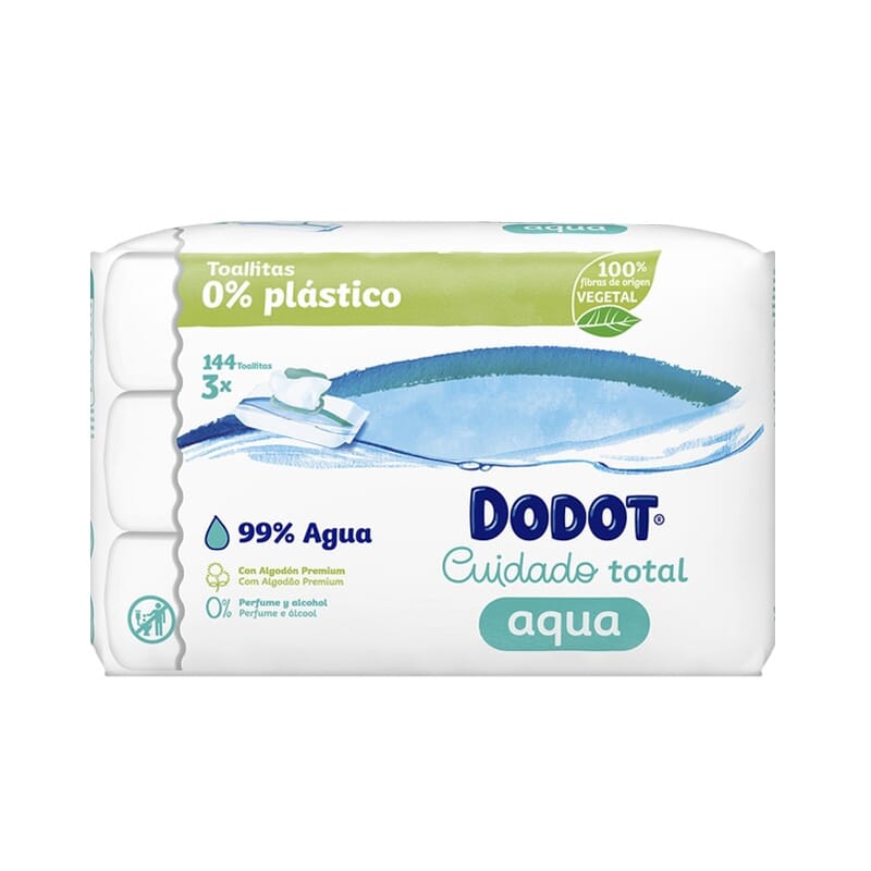 Dodot Toallitas Aqua Pure Plastic Free 3 Uds 48 Uds