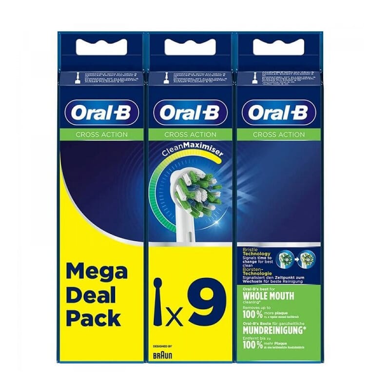 Oral-B Recambio Cepillo Recargable Crossaction 9 Uds