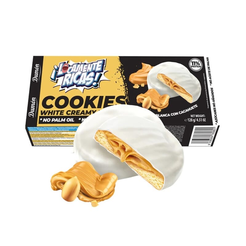 Cookies Crema Blanco Con Cacahuete 128g