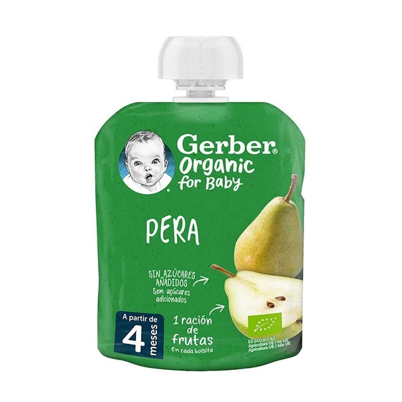 Pouch Organic Pera 90g