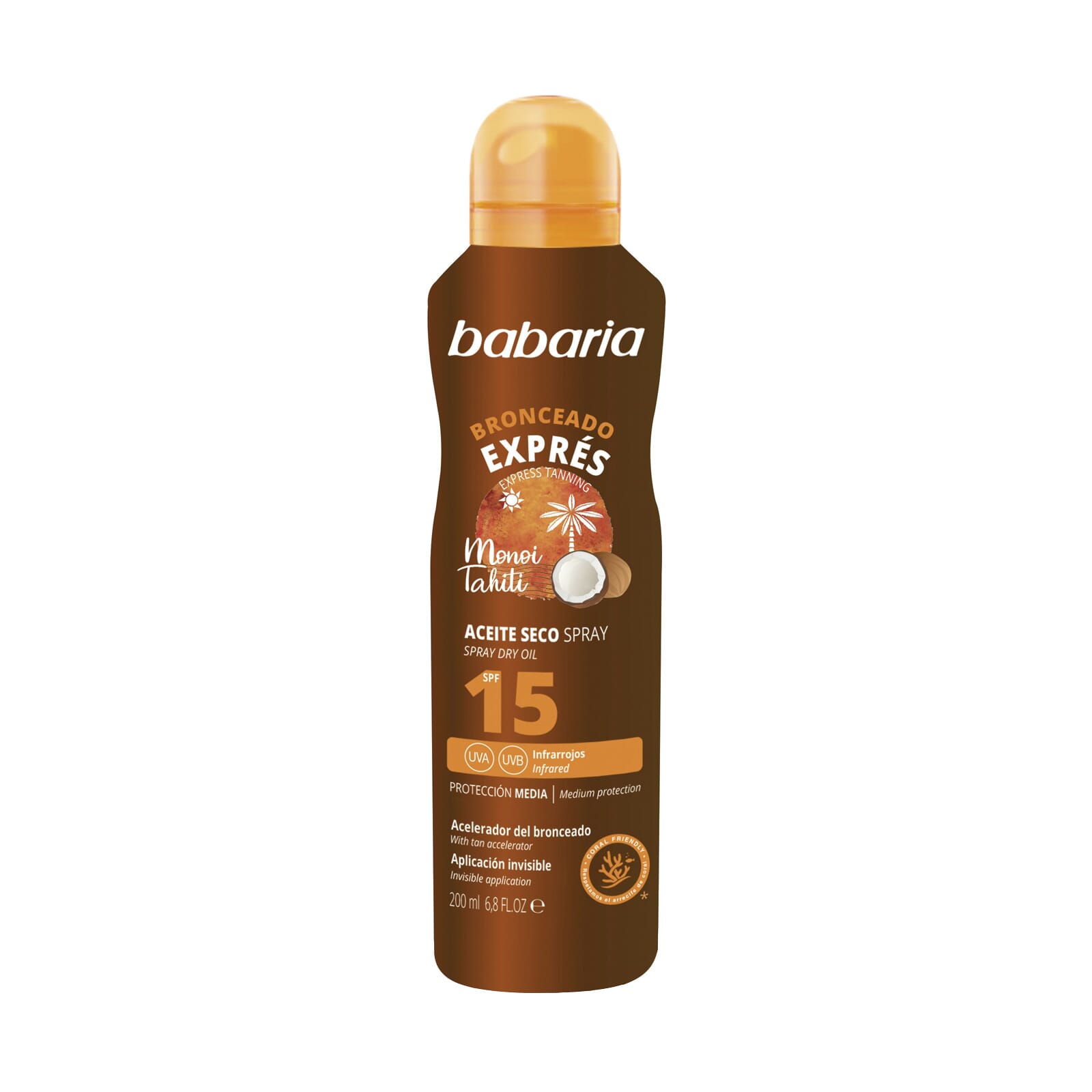 Bronceado Exprés Aceite Seco Spray SPF15 200 ml