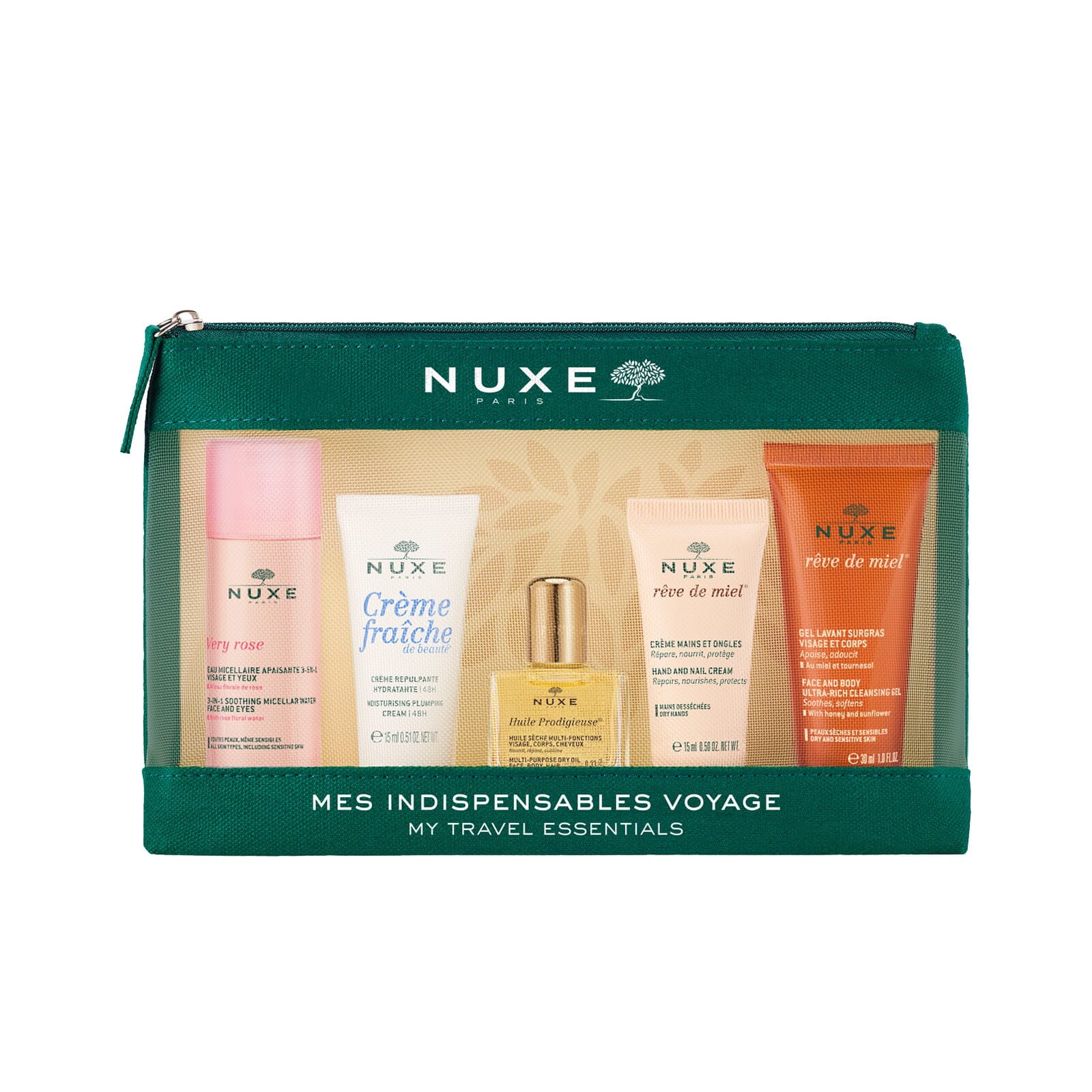 Kit Reizen Mijn Onmisbare 5 Stukken Roze Water Micellaire 50ml