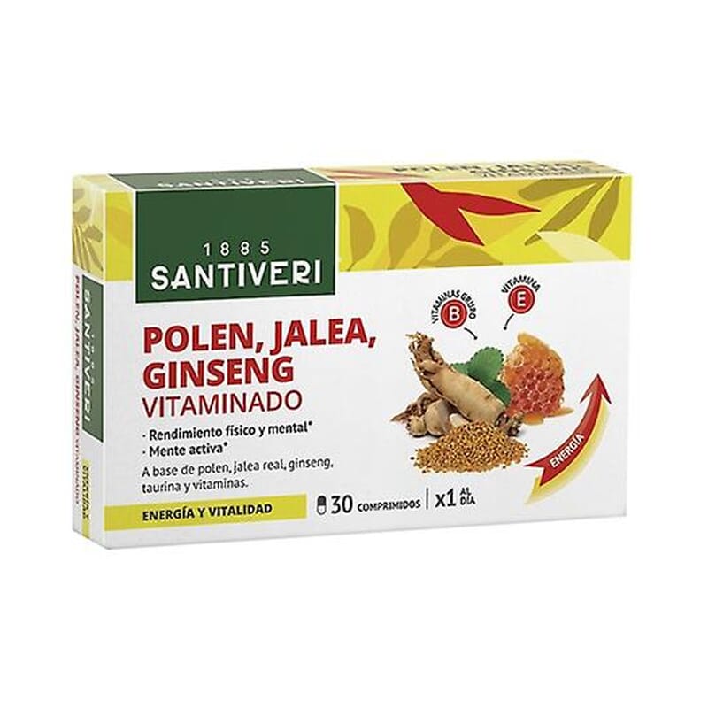 Polen, Jalea, Ginseng Vitaminado 30 Tabs