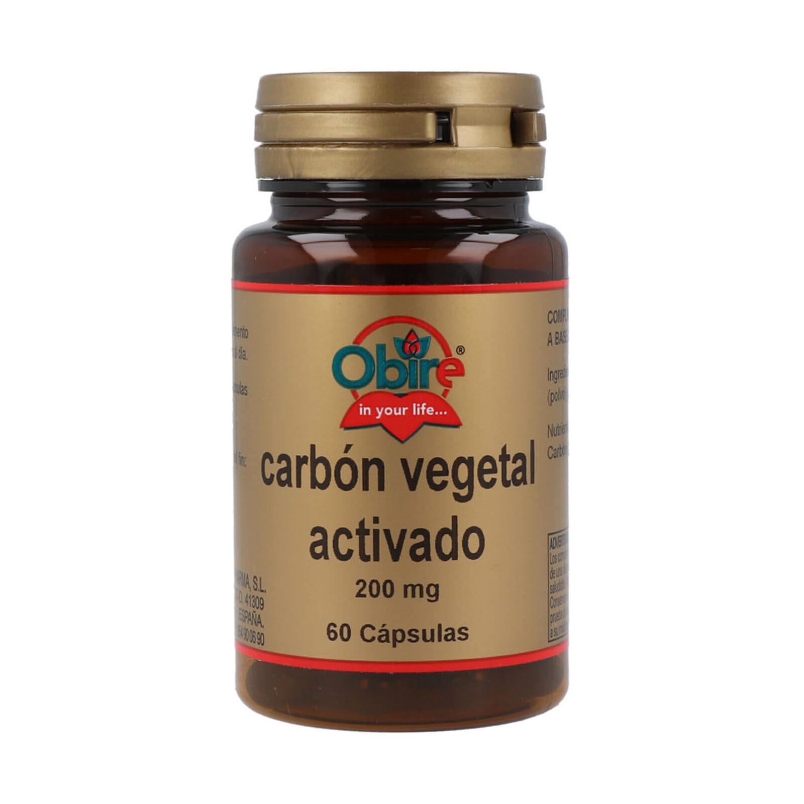 Carbón Vegetal Activado 200 mg 60 Caps