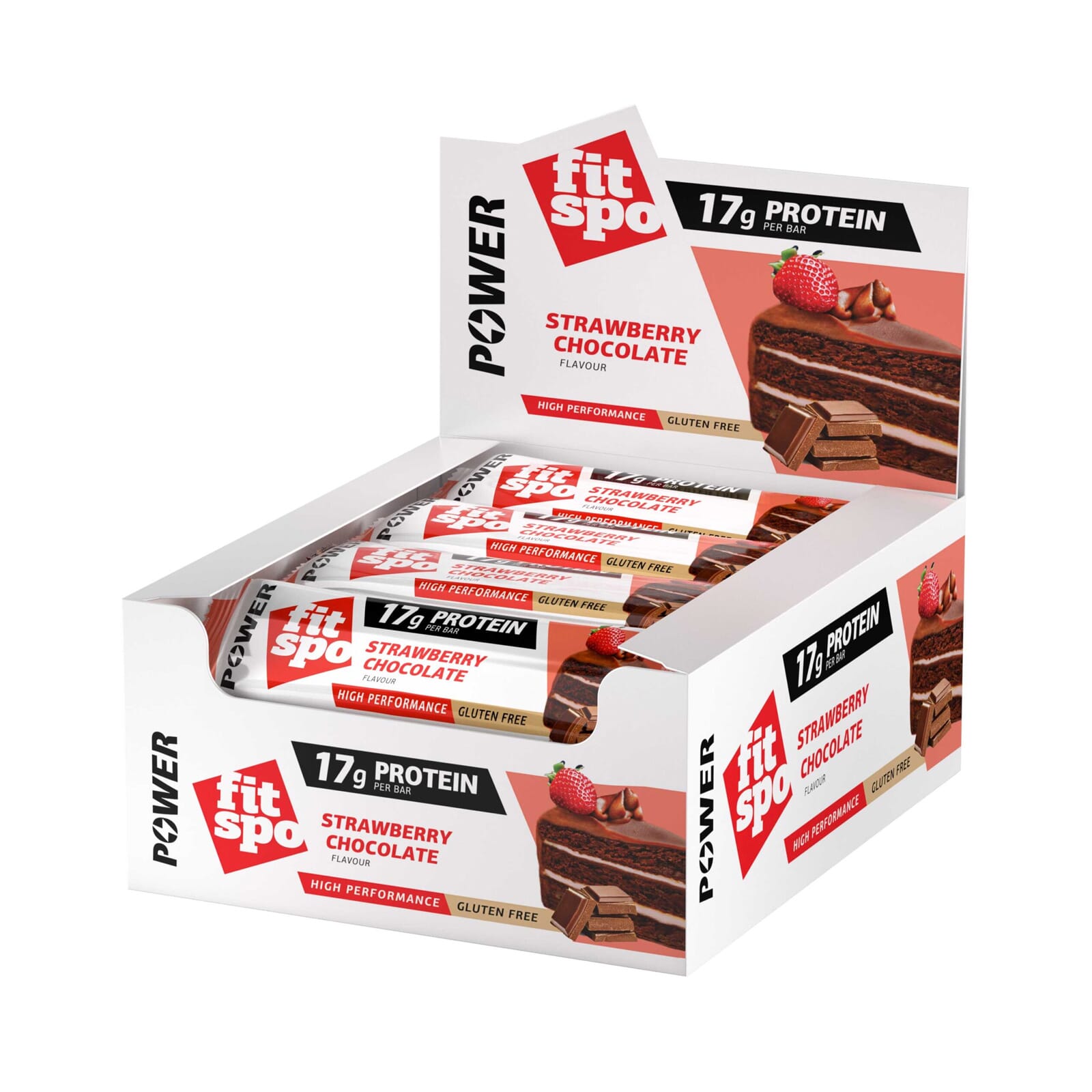 Power Protein Bar Strawberry Chocolate 12 Unds 55g