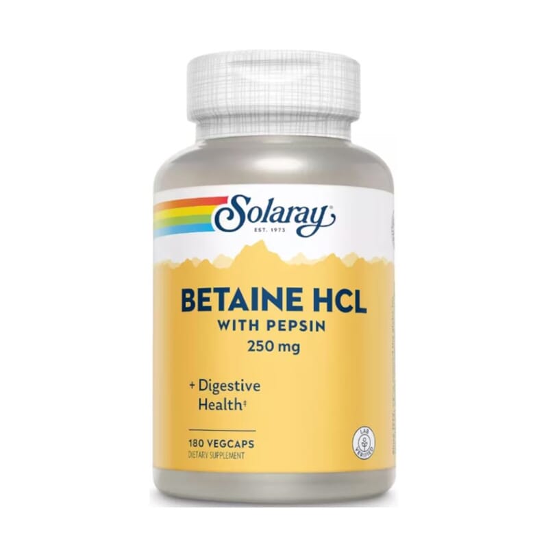 Betaine HCL With Pepsin 250 mg 180 VCaps