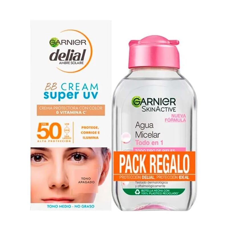 BB Cream Super UV SPF50 50 ml + Água Micelar 100 ml 1 Lote 2 Unds