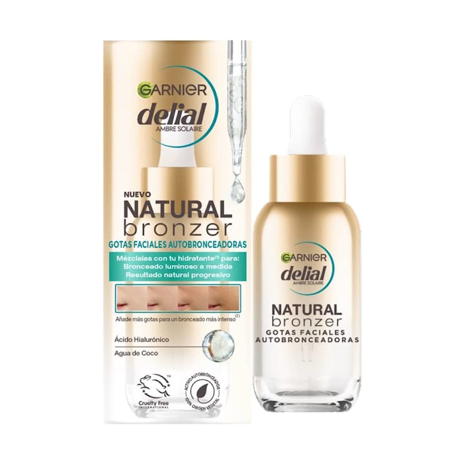 Delial Natural Bronzer Gotas Faciales Autobronceadoras 30 ml